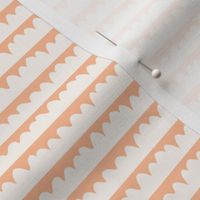 Modern Wavy Zig Zag lines in Peach Fuzz and Cream