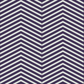 Chevron Pattern | Medium Version | simple two-tone Chevron | Lilac Geometric Stripes on Cream Colored background