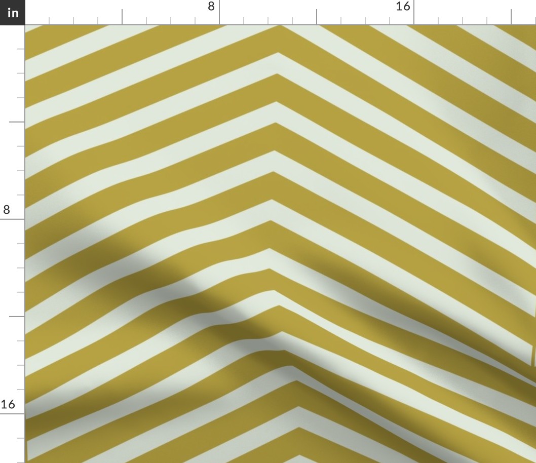Chevron Pattern | Big Version | simple two-tone Chevron | Golden Geometric Stripes on Cream Colored Background
