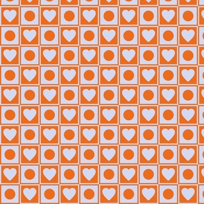 Checkered Hearts & Dots Pattern, Playful y2k Kidcore Pattern