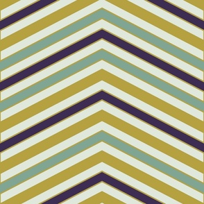 Chevron Pattern | Big Version | simple multi-colored Chevron | Geometric Stripes on Cream Colored Background
