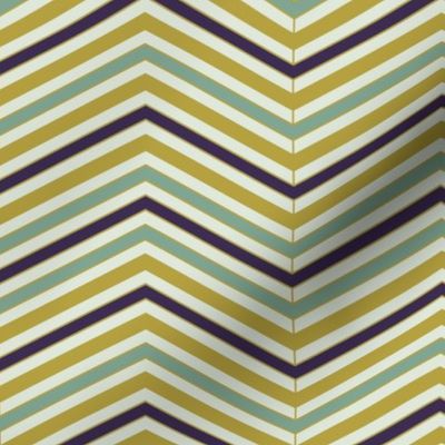 Chevron Pattern | Small Version | simple multi-colored Chevron | Geometric Stripes on Cream Colored Background