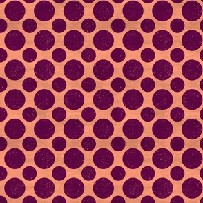 Textured Polka Dots Purple on Cream Background