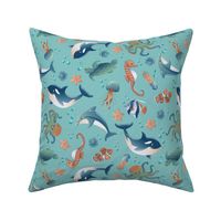Silly Sea Life Dark–Large Scale