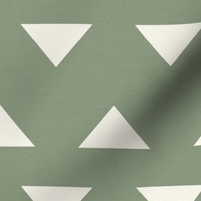 Southwest Monochrome Triangles Olive Green/ Off White M