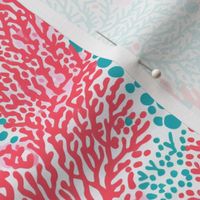 Coral Pattern Under Water Nautical Theme,  Coral Ocean Beach Coral Pattern, Nautical Beach Pattern Fabric Summer Fabric Charleston Preppy