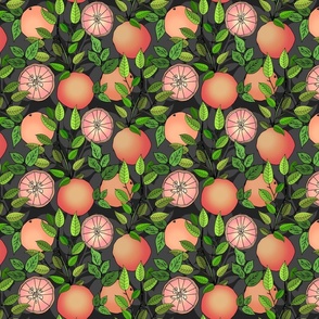 Grapefruit Grove (Dark Grey small scale)  