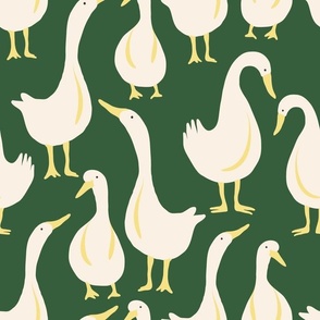 Geese on Green