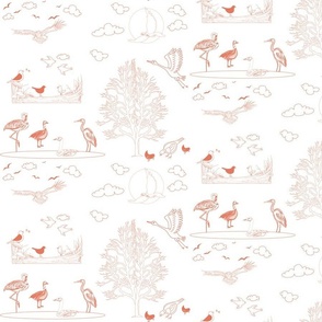 Bird Toile Trop Pink