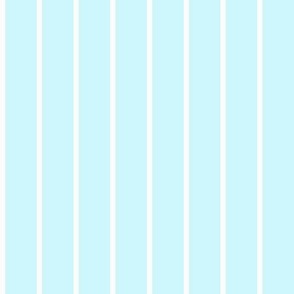 White Pin Stripes on Pale Blue (#ccf4fb)