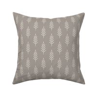 Margot Leaf Stem: Warm Gray Botanical, Neutral Leaf Sprigs