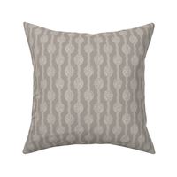 Cosette: Warm Gray Bouquet Ribbon Stripe, Neutral Small Floral