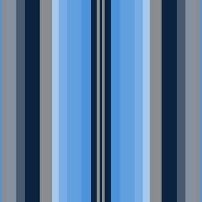 Medium Gradient Stripe Vertical in navy blue 0c2340, columbia blue 4b92db, silver gray 8a8d8f Team colors School Spirit
