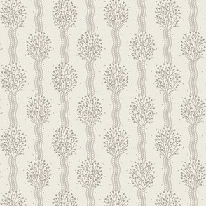 Cosette light: Warm Gray Bouquet Ribbon Stripe, Neutral Small Floral