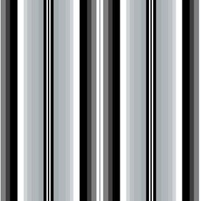 Mini Gradient Stripe Vertical in black black 000000, silver gray a5acaf Team colors School Spirit