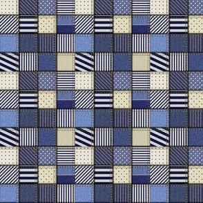 patchwork squares blue