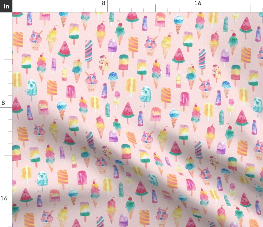 Icecream Icecream Icecream sprinkles Light pink Small ApparelTrendsKidsSummer Fabric