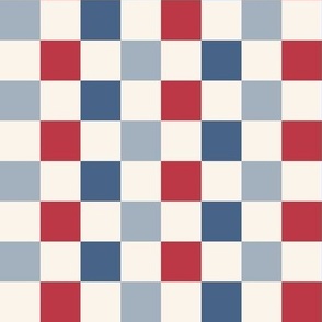 Independence Day Checker {on Off White} Multi Color Checks
