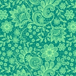 Old Irish lace in green