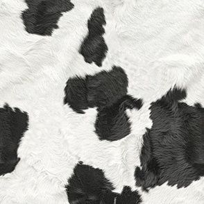 Black and White Cow Hide Fur Western Rustic Cabin Lodge Wallpaper Animal Print Large