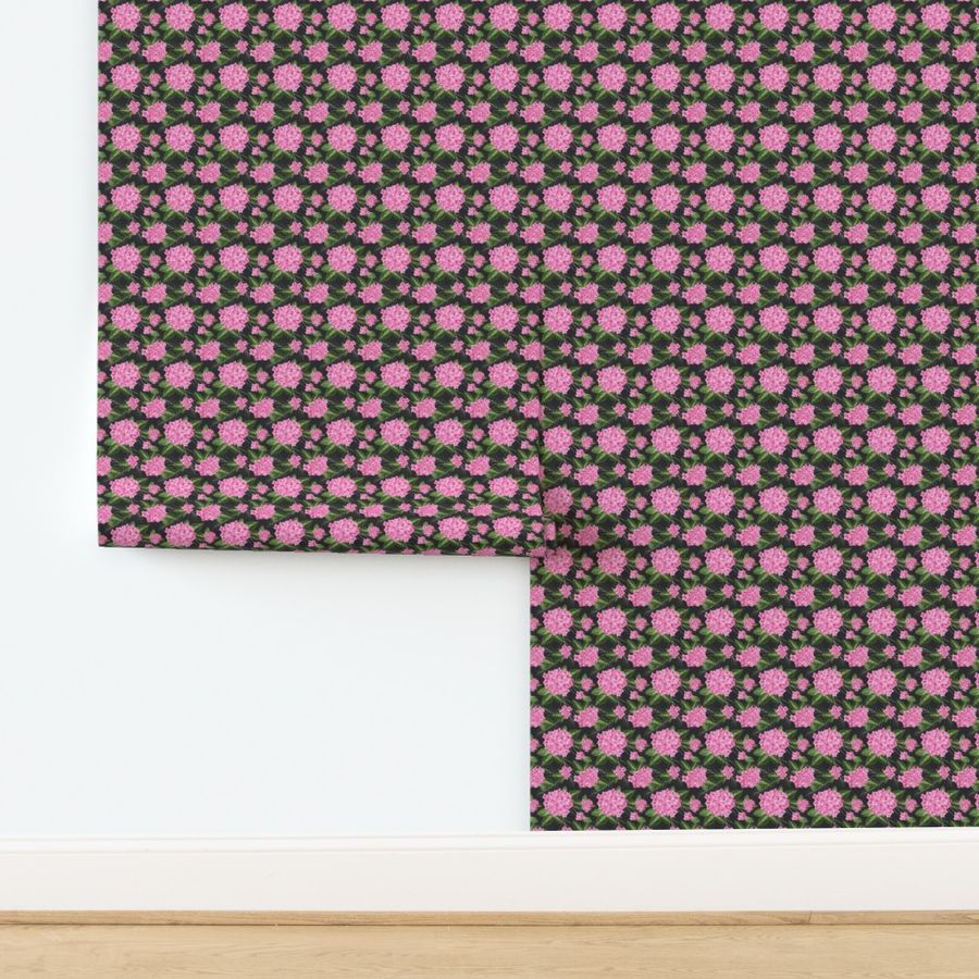 Hydrangeas - 3428 small // pink and black