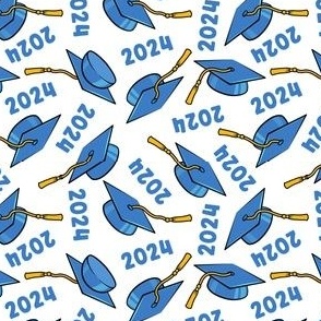 Graduation Caps - Class of 2024 - med blue - LAD24