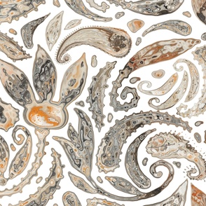 marble paisley seamless pattern