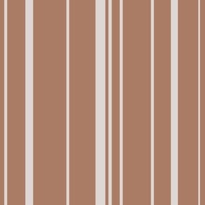 Vertical Stripes light brown on brown 12''