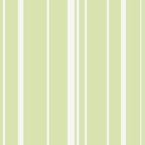 Vertical Stripes Cream on Mint 12''