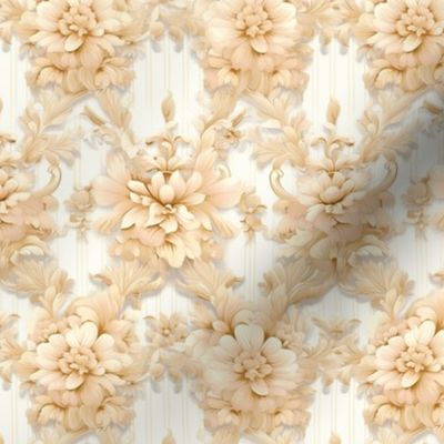 beige rococo pattern