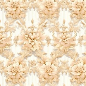 beige rococo pattern