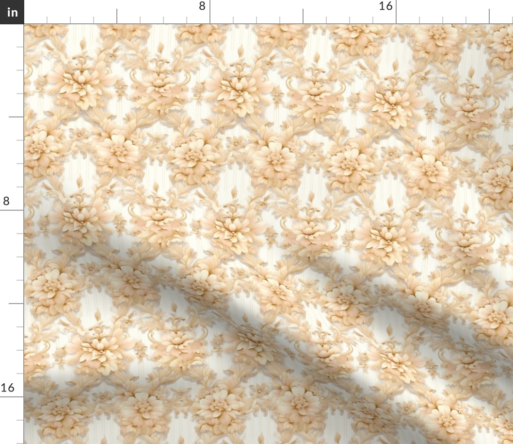 beige rococo pattern