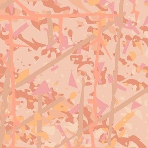 Abstract Textured Splash in Peachy Neutral