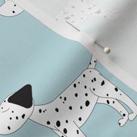 Dalmatians on Light Blue- Medium Print
