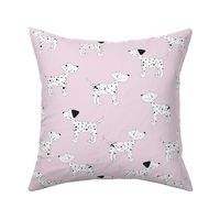 Dalmatians on Light Pink- Medium Print