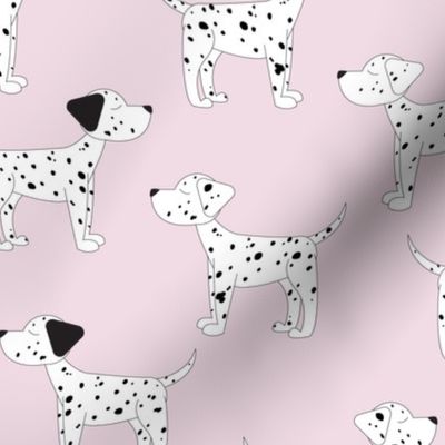 Dalmatians on Light Pink- Medium Print