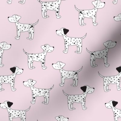 Dalmatians on Light Pink- Small Print