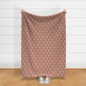 (s) Daisy diamond half-drop in muted pink, off white, retro red and earthy brown