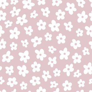Large // Hayden: Minimalist Daisy Flower - Light Lilac Pink