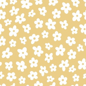 Large // Hayden: Minimalist Daisy Flower - Sundress Yellow