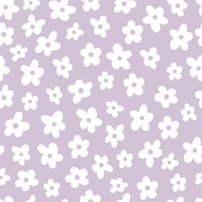 Large // Hayden: Minimalist Daisy Flower- Lavender Purple