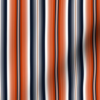 Mini Gradient Stripe Vertical in dark navy 0b162a, orange toned c83803 Team colors School Spirit