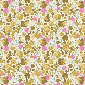 Frogs' Pond 8x8 SMALL natural cream-golden yellow