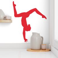 1" gymnastics hand stand in red