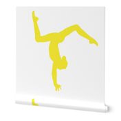 1" gymnastics hand stand in neon yellow