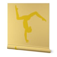 1" gymnastics hand stand in neon yellow