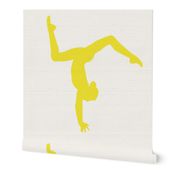 1" gymnastics hand stand in neon yellow