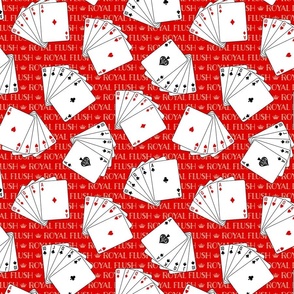 Poker Royal Flush on Red 