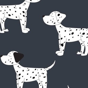 Dalmatian Dogs on Charcoal- Large Print