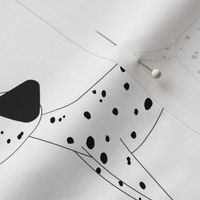 Dalmatian Dogs on White- Large Print